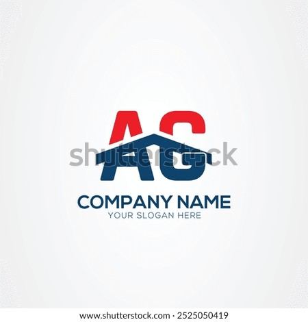 AG or GA Creative Modern Letters Logo Design Element