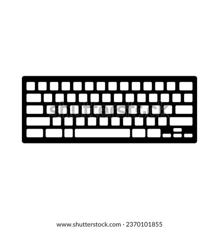 keyboard icon isolated on white background, wireless simple symbol, flat vector illustration for website design, mobile app