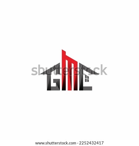 GMC letter logo design on white background. GMC creative initials building logo concept. GMC letter design. GMC letter logo design vector illustration