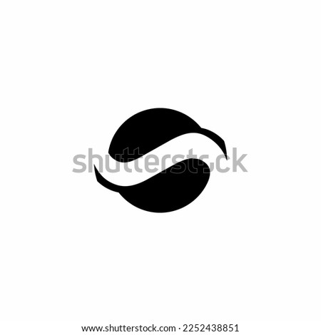 Abstract Letter S, Yin yang logo monogram typography with blue color in white background. Letter S Yin Yang Logo Design Symbol Vector Illustration