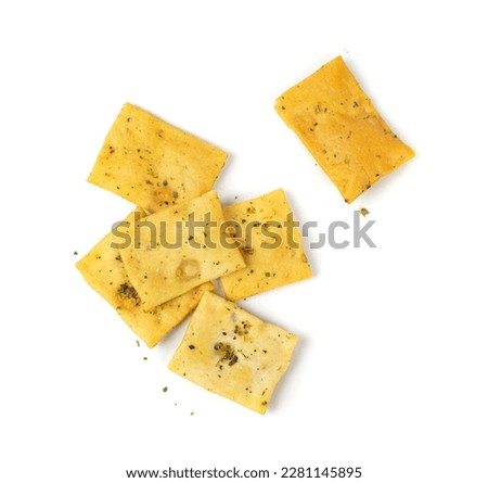 Similar – Image, Stock Photo Home-baked bread top view. Sourdough bread buns.