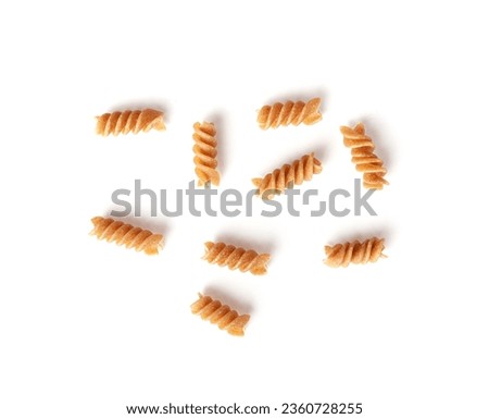 Similar – Image, Stock Photo Spiral dried pasta in three different color