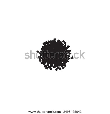 Powder Pile Icon, Seeds Silhouette, Dirt Heap Symbol, Soil Sign, Dust Heap, Compost Pile, Gravel, Sand, Powder Pile Vector Illustration