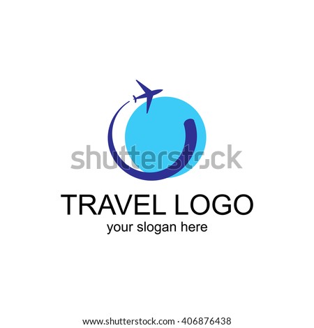 Leisure travel logo template. Tourism emblem, leisure center