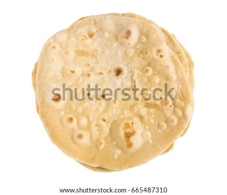 Foto Bild Portionen von leckerem Naan-Brot mit Lachs auf Tellern