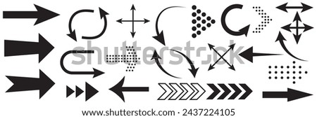 Arrows set of black icons. Arrow icon. Arrow vector collection. Arrow. Cursor. Modern simple arrows. Vector file illustration. eps 10