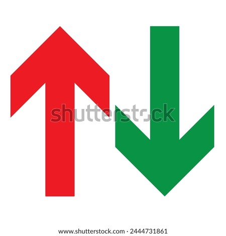 Up and down arrow flat style. Vector illustration icon isolated on white background. up and down arrow vector.