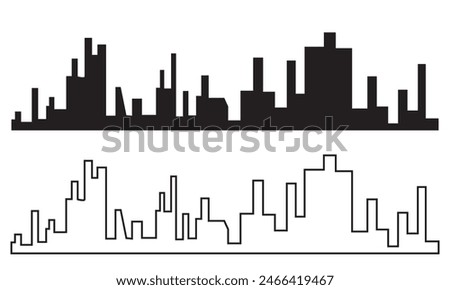 city silhouettes great set vector illustration. EPS 10