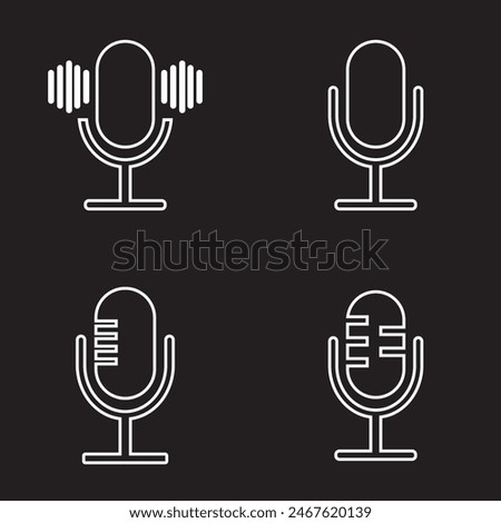 microphone mic icon, voice icon symbol buttons. Vector illustration . EPS 10