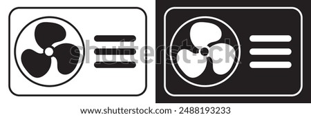 Heat pump icon. Ac outdoor unit icon in line style icon, Vector illustration. isolated on white and black background. Heating and cooling appliance. EPS 10