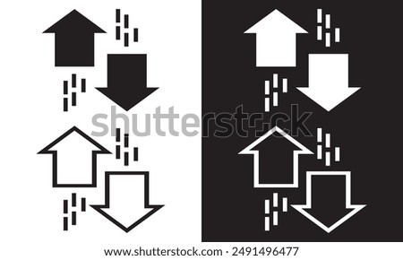 Arrows data transfer icons set, exchange arrow icons. Swap icon with two arrows. Editable stroke.  isolated on white and black background vector illustration. EPS 10