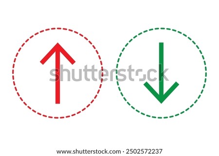 Simple up and down arrows. 