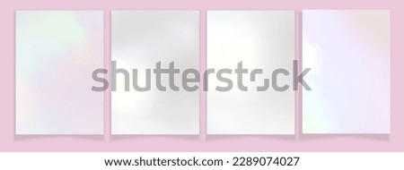Pearl background set. Shiny wallpaper. Card template. Light paper. White texture. Vector illustration.