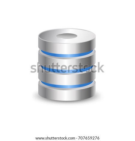 Network database. Computer disk. Backup concept. Disc with progress bar icon. High quality vector illustration.