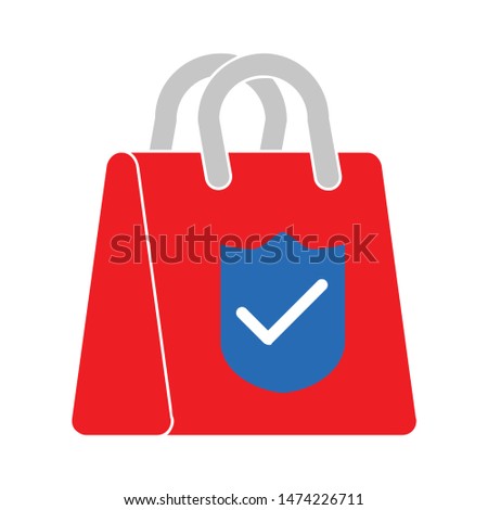 check shopping bag icon. flat illustration of Second prize vector icon. Second prize sign symbol