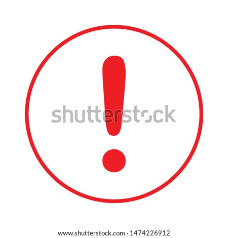 Hazard warning attention sign with exclamation mark symbol - Vector