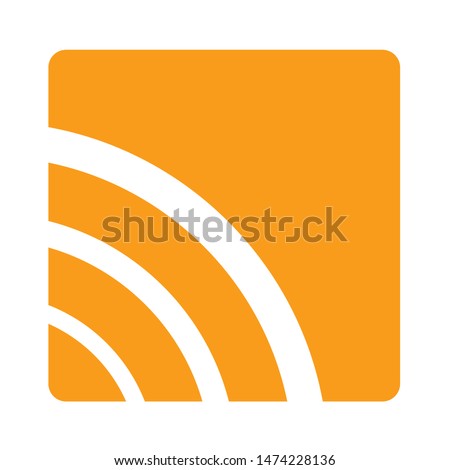 rss icon. flat illustration of rss vector icon. rss sign symbol