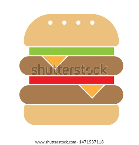 Double burger icon. flat illustration of Double burger - vector icon. Double burger sign symbol