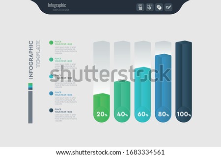 Infographics for business concept. Isometric vector Infographic design - Vector