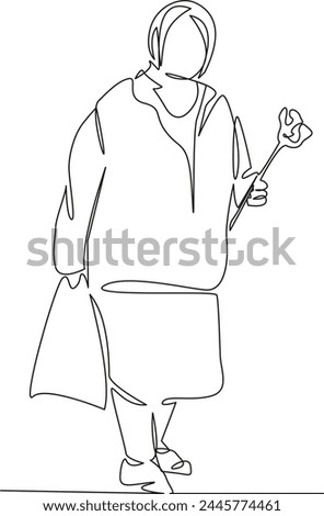 Similar – Image, Stock Photo Aged female drawing on paper in apartment