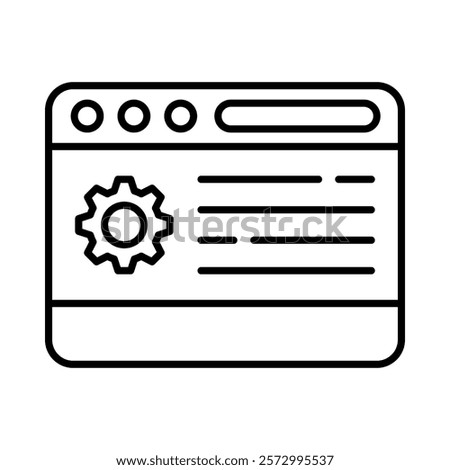 Browser Settings Icon Element For Design