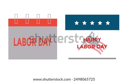 Calendar  Design for Day September 2, USA Labor Day.