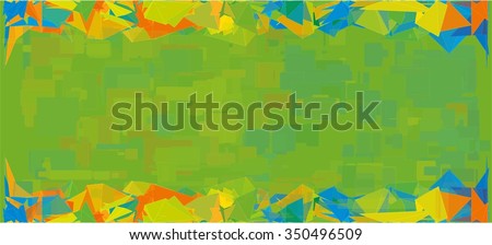 Abstract Colorful Background in Yellow, Blue and Green - 2016 Rio de Janeiro