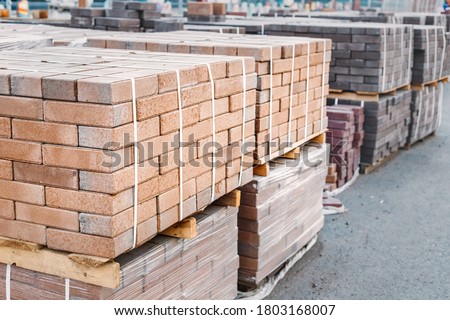 Similar – Image, Stock Photo Pile of paving stones | Trash 2020