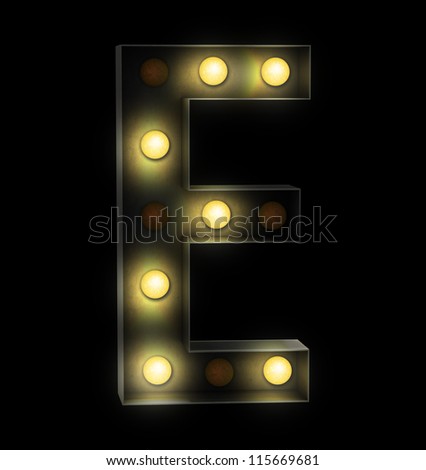 Vintage sign light font