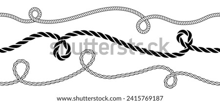 Similar – Image, Stock Photo Braided rope pattern.