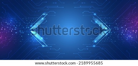 The global wireless standard concept. Hi-tech communication illustration on a blue background. 5G high-speed information transmission technology.