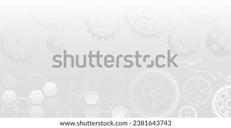 Wide Cyber security internet and networking concept. Hi-tech vector illustration with various technology elements. Abstract global sci fi concept. Digital internet communication on a grey background.