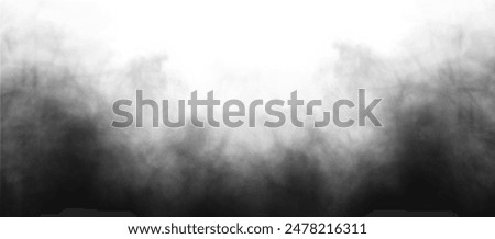 Image, Stock Photo Fog rising on the mountains of the small Saar loop