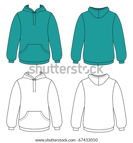 Hoodie With Pockets Stock Vector Illustration 67433050 : Shutterstock