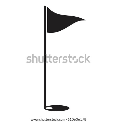 Golf flag vector