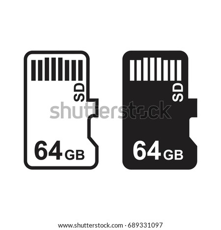 SD card icon vector 64 GB