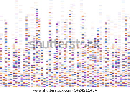 Dna test infographic. Vector illustration. Genome sequence map. Template for your design. Background, wallpaper. Barcoding. Big Genomic Data Visualization