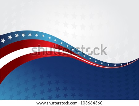 Patriotic wave background