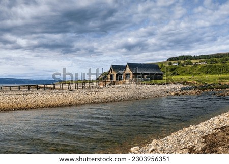 Similar – Image, Stock Photo Boathouse on the shore of a lake