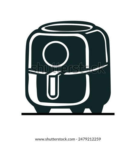 Isolated Air Fryer Icon on White Background. vector graphic icon