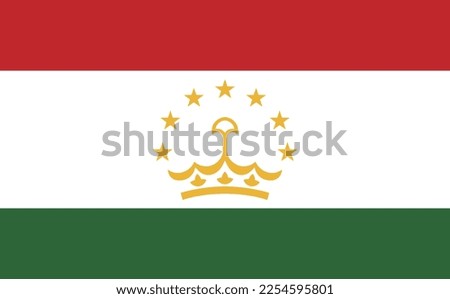 Tajikistan national flag  vector Illustration material