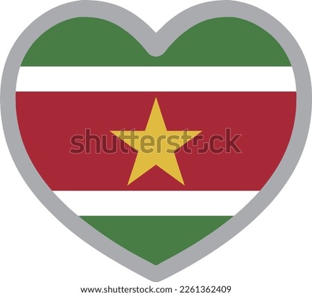 Suriname national flag icon vector Illustration material