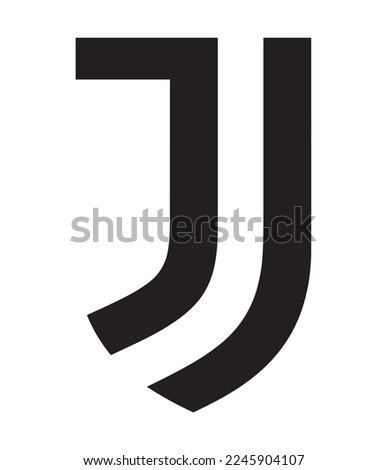 Juventus Italia Serie A league  Football Club logo icon symbol sign graphic design badge emblem vector template art design black isolated white colour