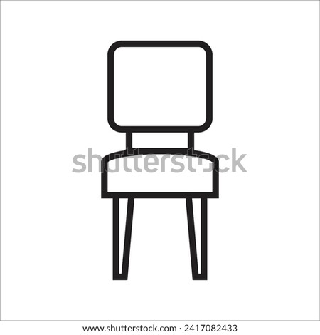chair vector icon line template