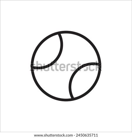 tenis ball vector icon line new template