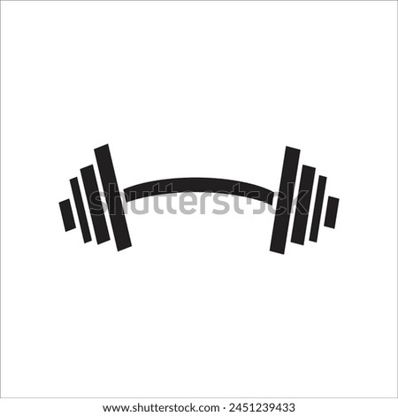 barbell vector icon line template