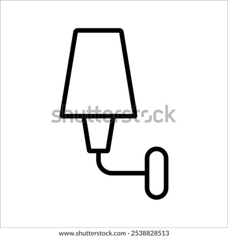 wall lamp vector icon line sign