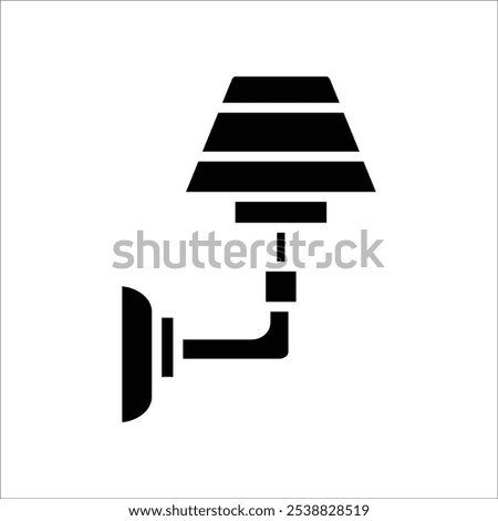 wall lamp vector icon line sign