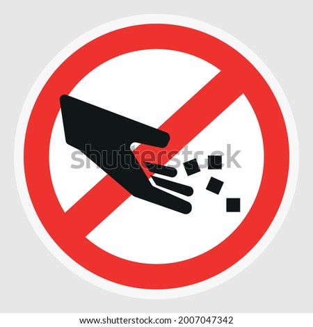 Stop do not feed the animals Beware, caution sign No feeds animal on street or city symbol signs. Vector illustration