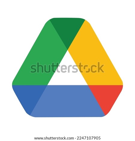 colorgreen blue yellow shape diagram colorful modern triangel logo icon sign file send document chrome team emblem store map symbol vector template isolated white background